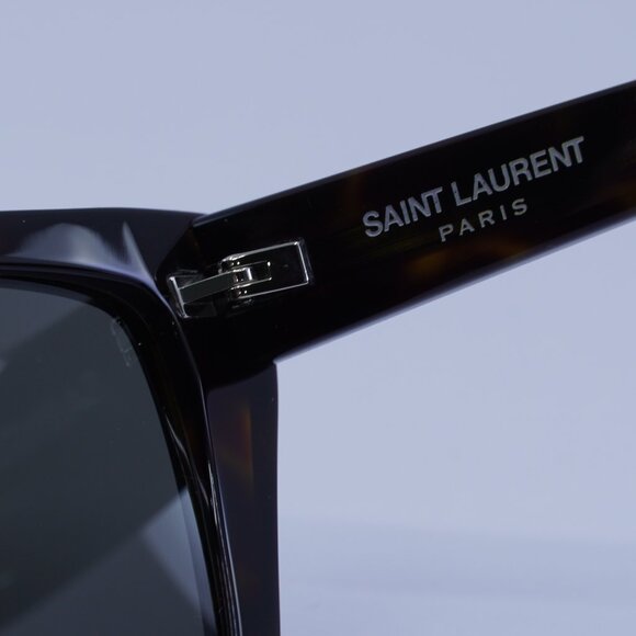 Saint Laurent SL 276 MICA 033 Sunglasses Havana Cat Eye Frame, Grey Lenses